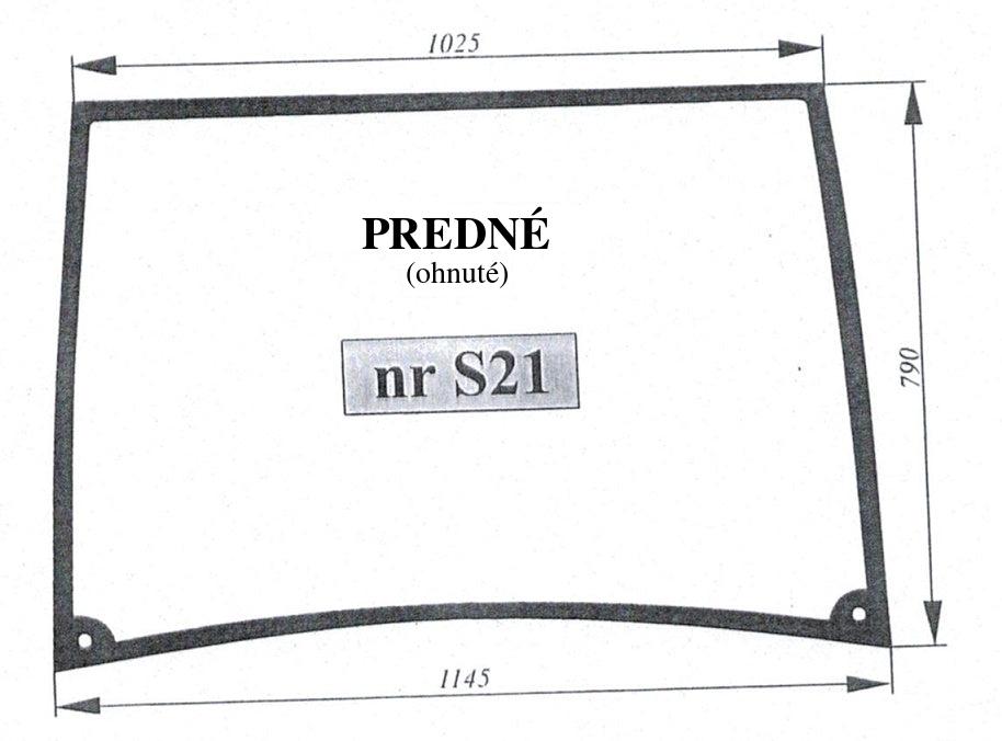 Predné sklo - ZETOR MAJOR 935525 - HS Szotkiewicz