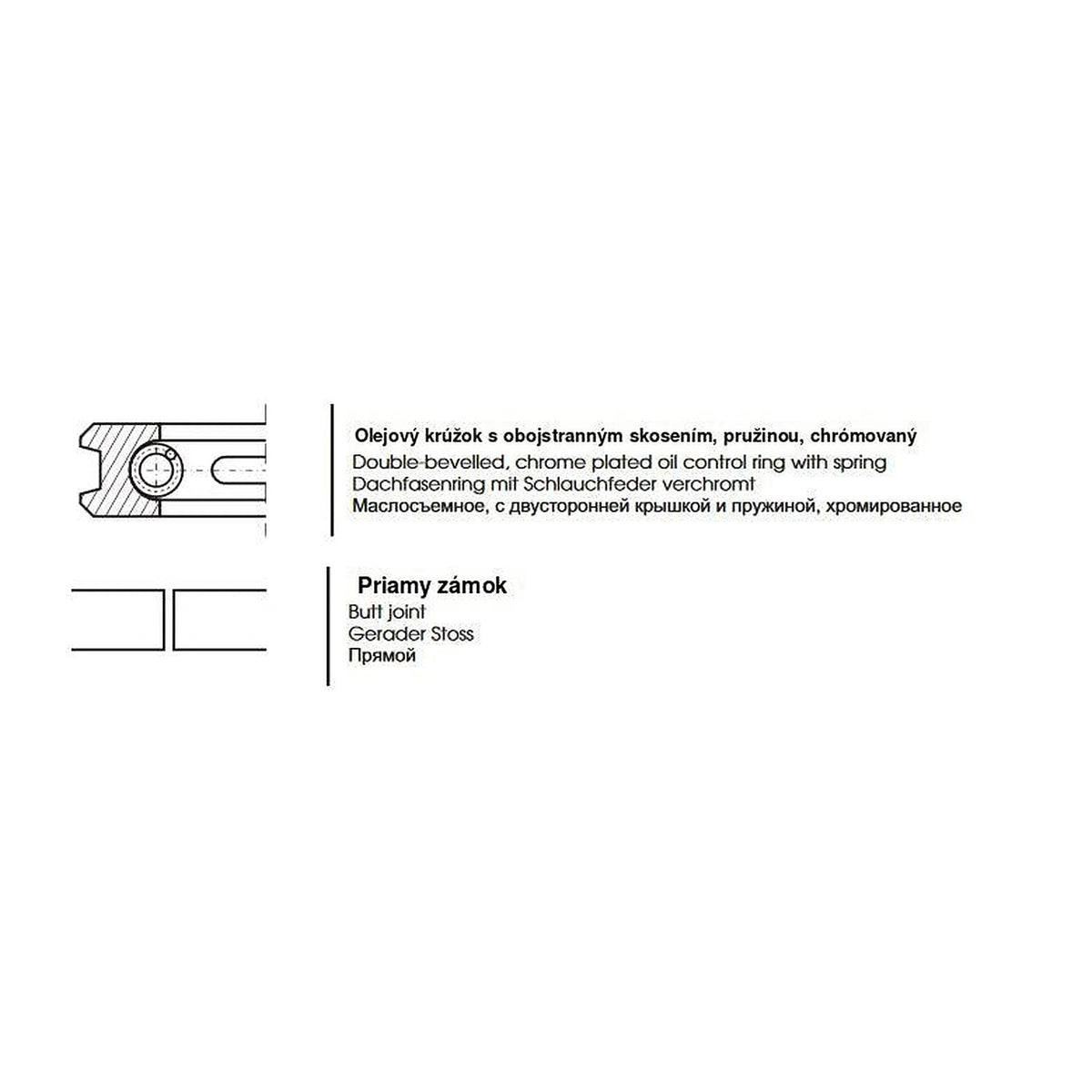 Stierací piestny krúžok - chrómovaný C-385 110,00x6,0x3,4 - Driftmot
