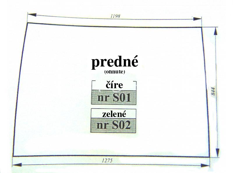 Predné sklo - Zetor Proxima Fortera bezfarebné 53369006 - HS Szotkiewicz