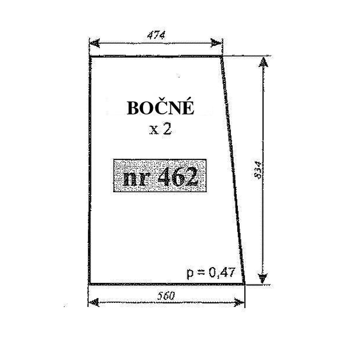 Bočné sklo - 2802 Ogrodnik Koja