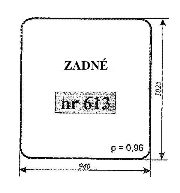 Zadné sklo — NR.613
