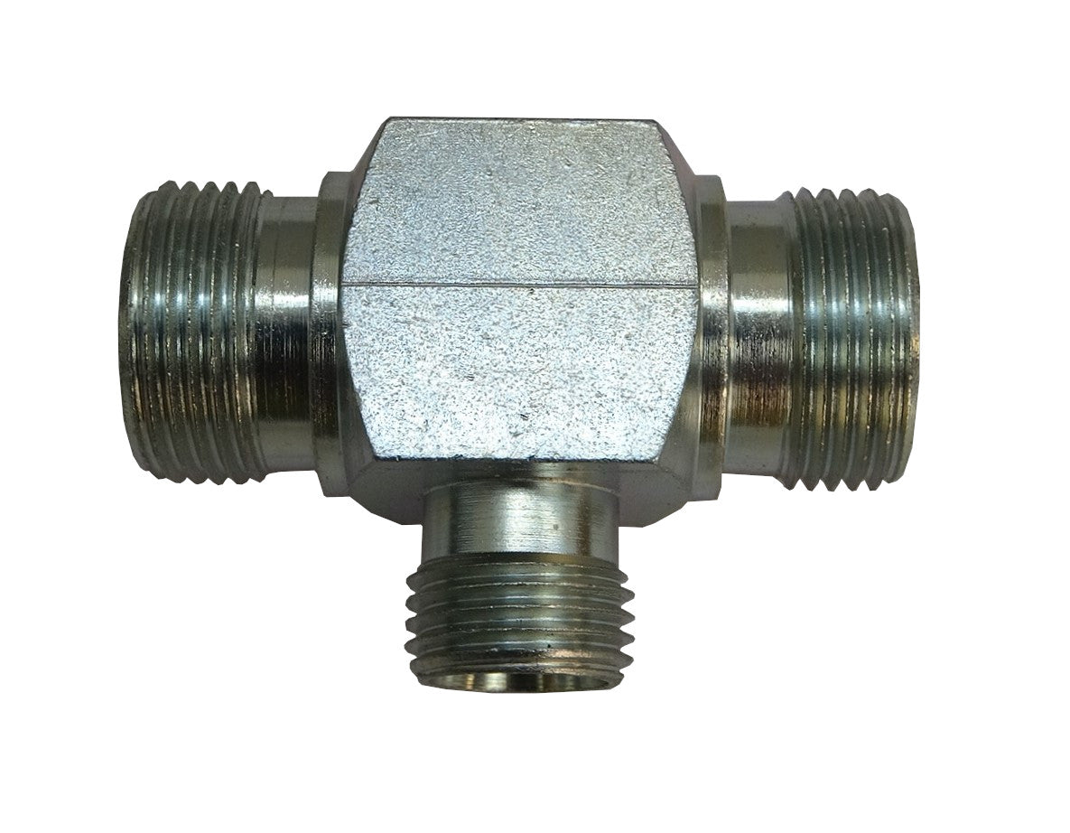 Hydraulická T-spojka M22x1,5 - M16x1,5 - M22x1,5 15L/10L/15L