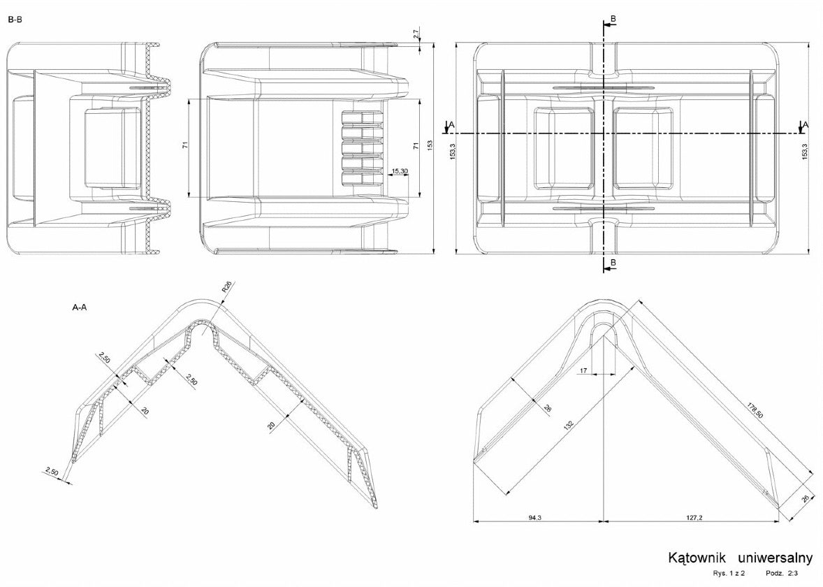Uholník — Plastex — KP210/160