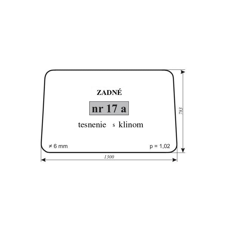 Zadné sklo — NR.17A
