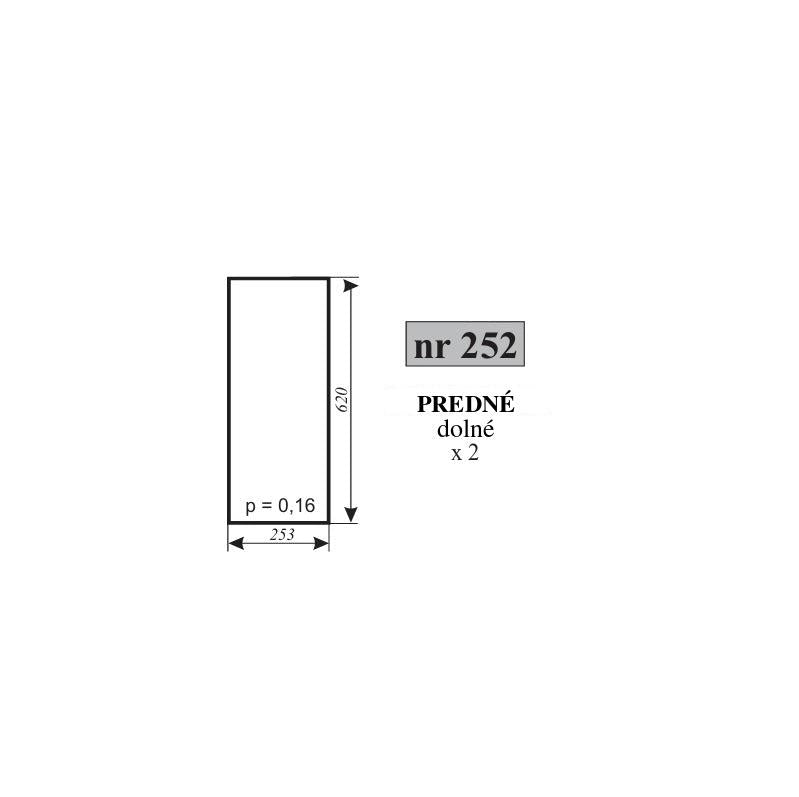 Predné sklo - spodné vyhotovenie — NR.252