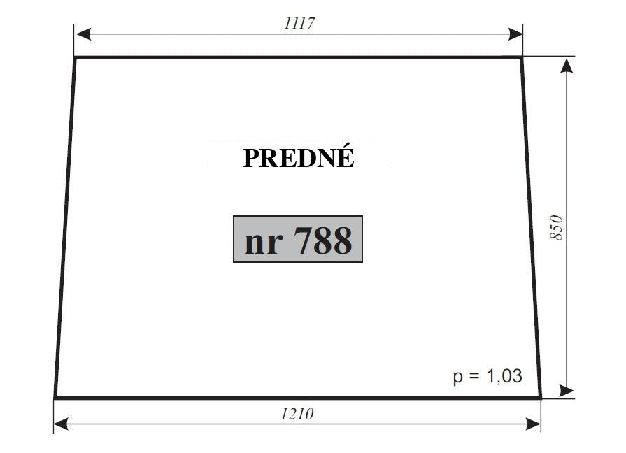 Predné sklo - T-25 kabína Naglak-Koźmin