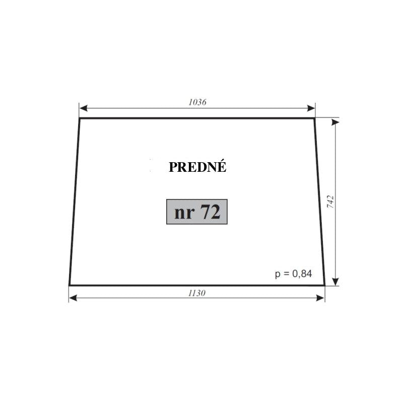 Predné sklo - MF-255 kabína Lubsko