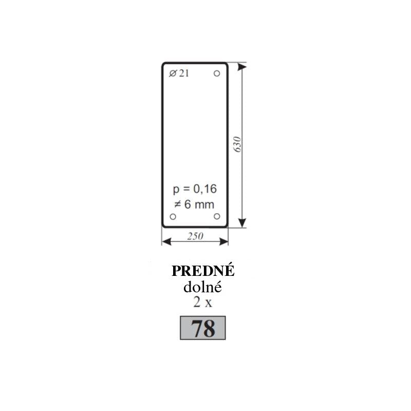 Predné sklo - spodné vyhotovenie — NR.78