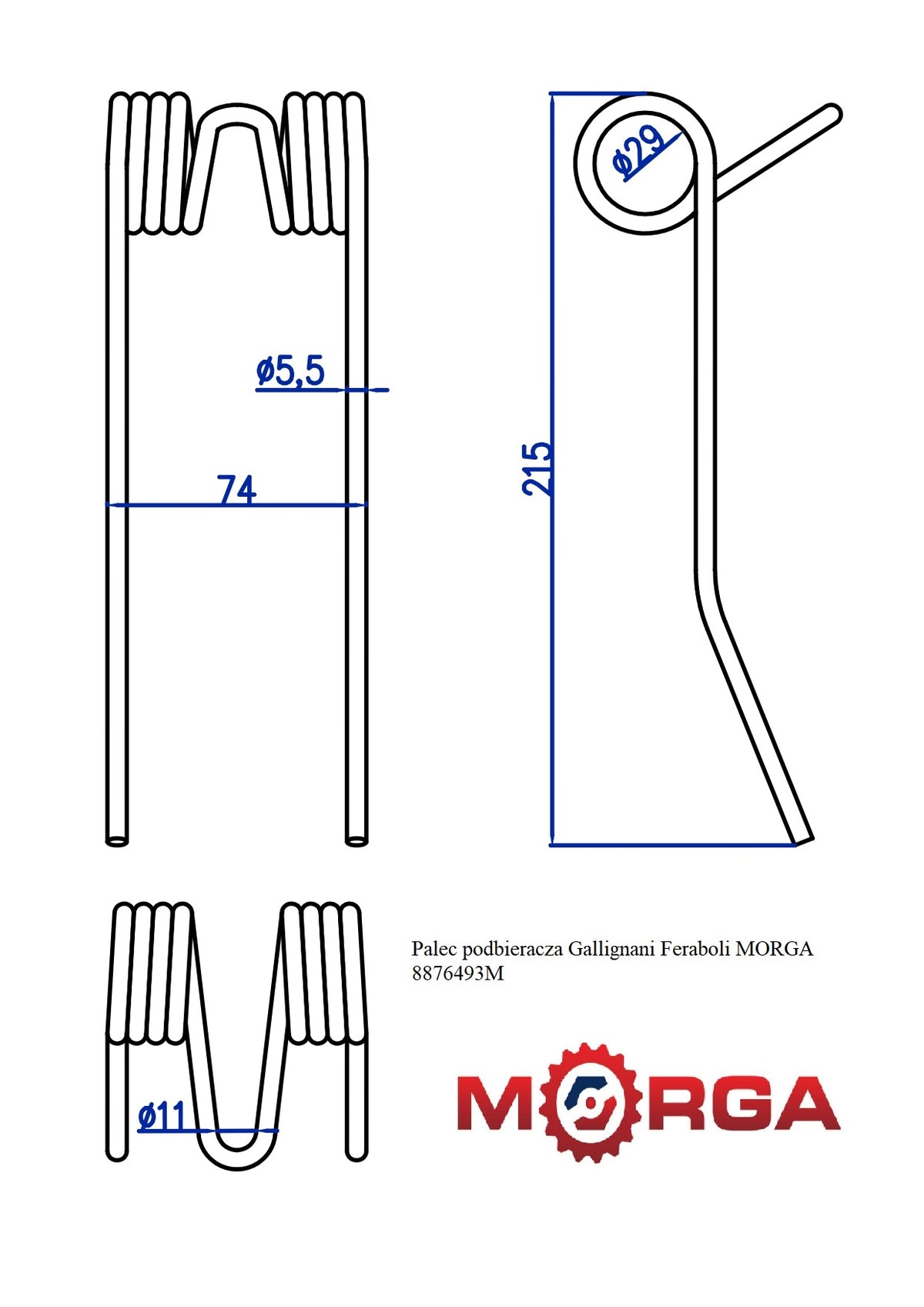 Prst — zberač, 8876493 — Morga — 8876493M