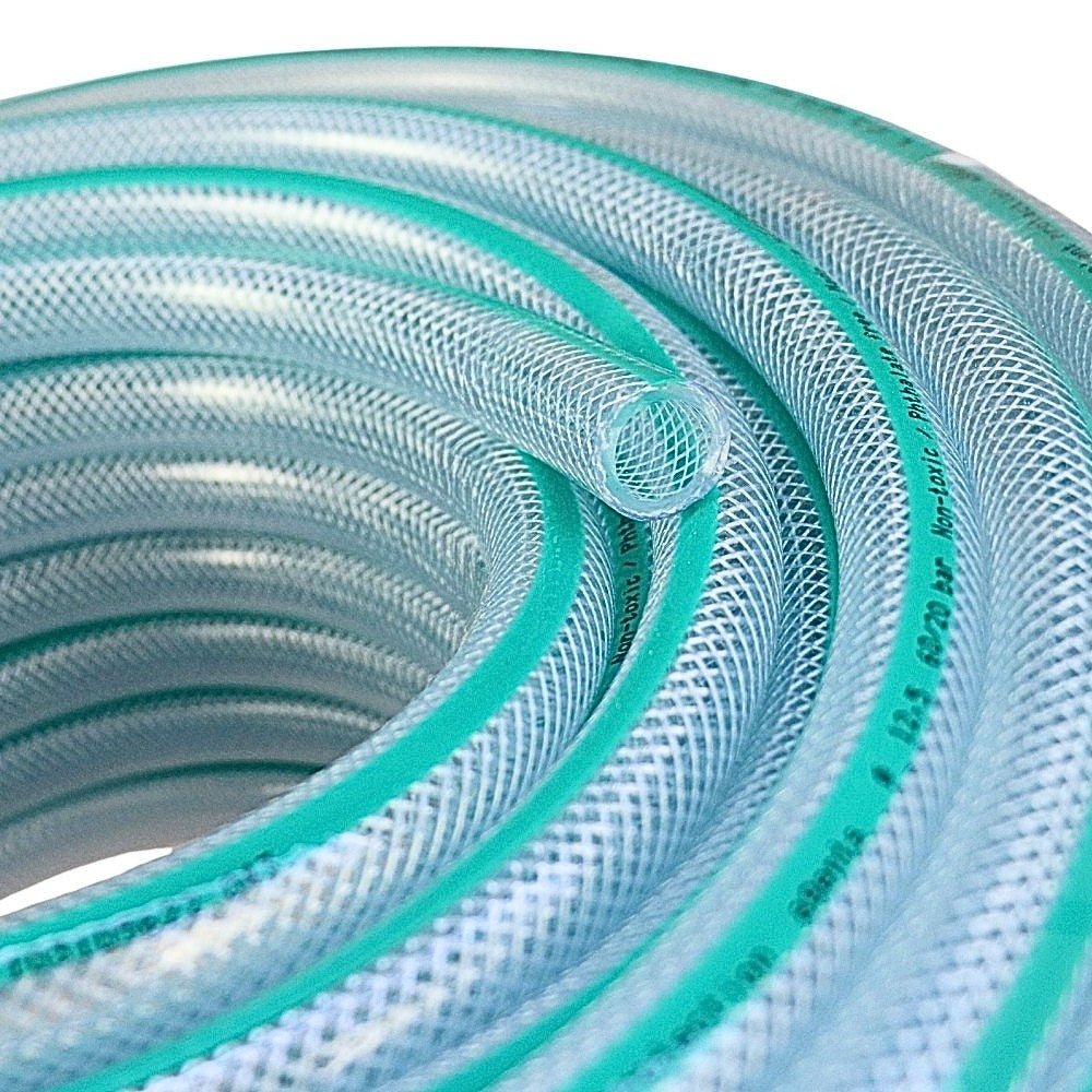 Hadica pre prípravkov ochrany rastlín (postrekovač) vystužené vyhotovenie PVC 12.5X2,5 20bar priehľadný PZL - HYDRAL - SKU 85304