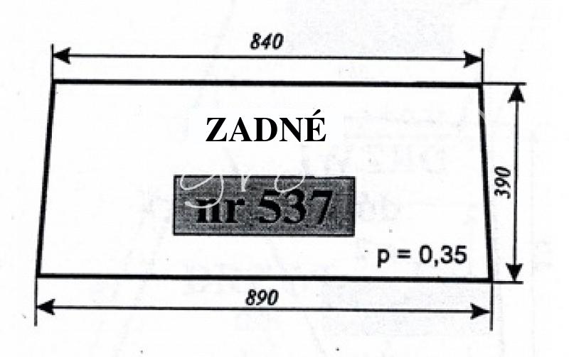 Zadné sklo — NR.537
