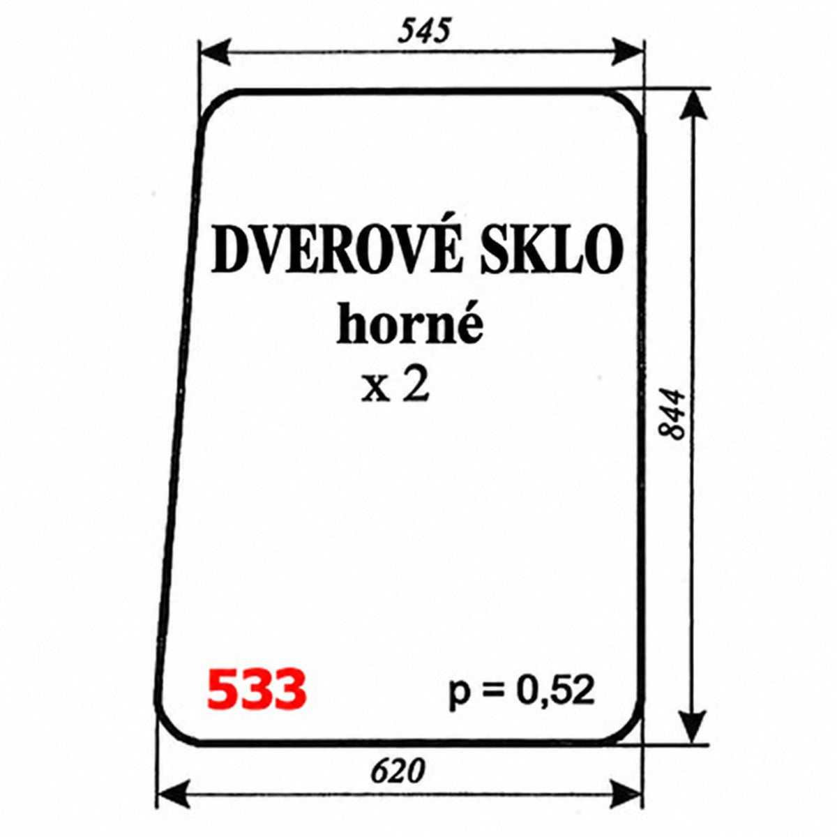 Horné sklo dverí - Białoruś - HS Szotkiewicz