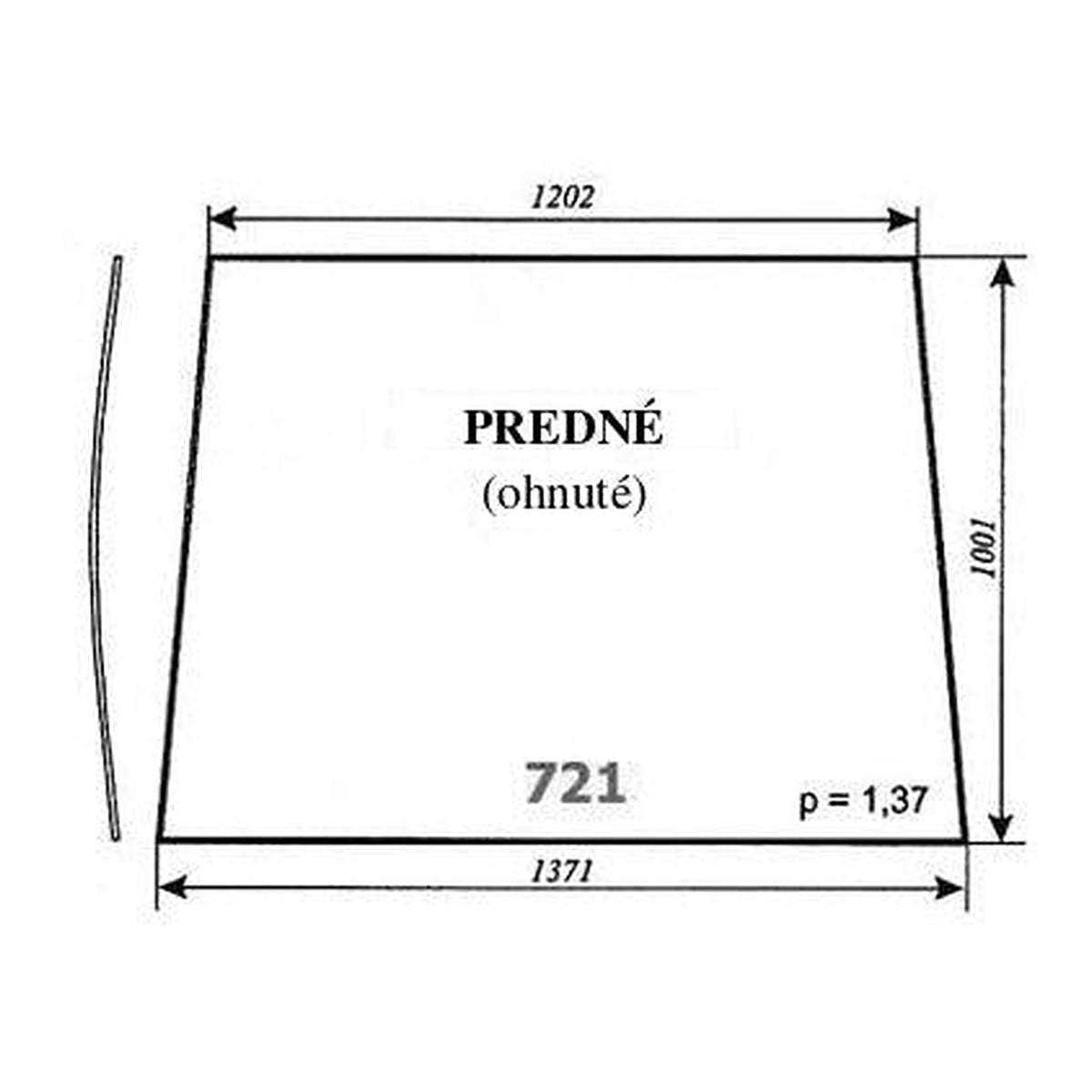 Predné sklo ohnuté Pronar - HS Szotkiewicz