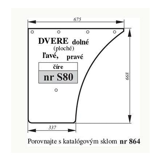 Sklo - dverí spodné vyhotovenie FENDT ľavé vyhotovenie, pravé vyhotovenie 247811030111 - HS Szotkiewicz
