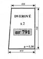 Dverové sklo - T-25 kabína Naglak