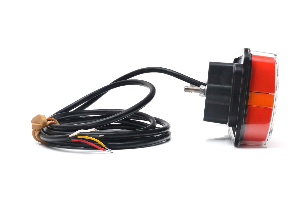 Pravé zadné kombinované LED svetlo W187/3DD, 12/24 V, IP68, dynamická smerovka, neónový efekt, s káblom – fotografia 2 z 3 – SKU 35568