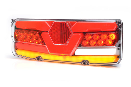 Zadné združené svetlo - návesu TIR W171L 12-24V dynamický smer vodoodolné vyhotovenie IP56 LED s vedením ľavé vyhotovenie - Waś