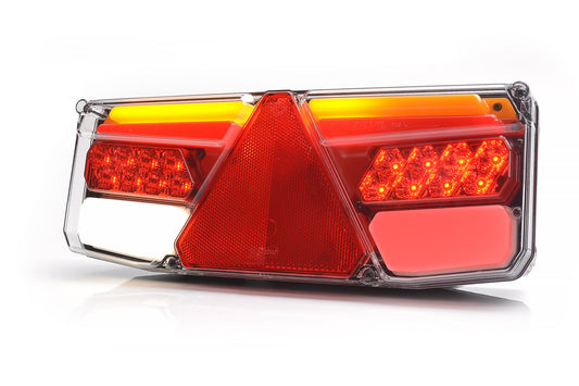 Zadné združené svetlo - návesu TIR W170DDP 12-24V dynamický smer vodoodolné vyhotovenie IP56 LED s vedením pravé vyhotovenie - Waś