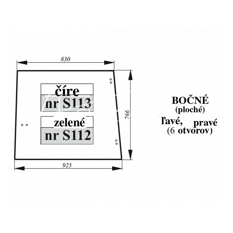 Bočné sklo — S113