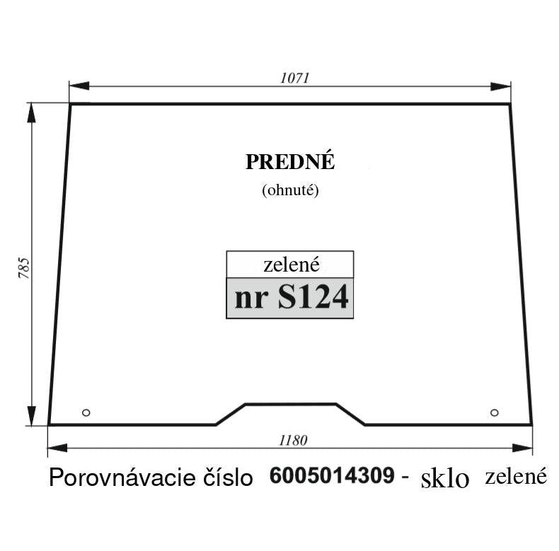 Zadné sklo — S124