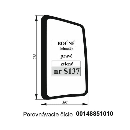 Bočné sklo - pravé vyhotovenie — S137