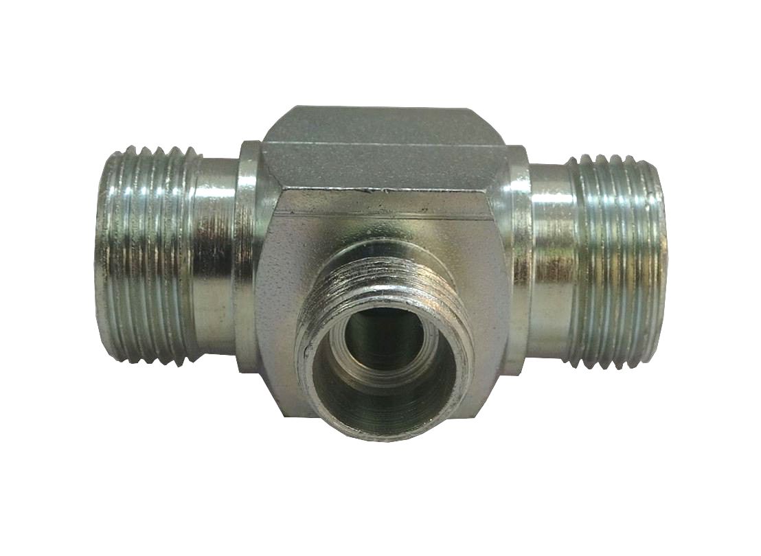 Hydraulická T-spojka M22x1,5 - M16x1,5 - M22x1,5 15L/10L/15L