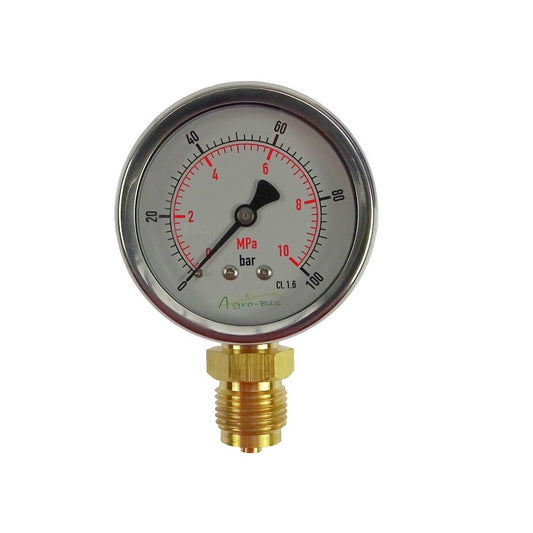 Manometer - tlaku 1/2" 63mm 0-100 bar