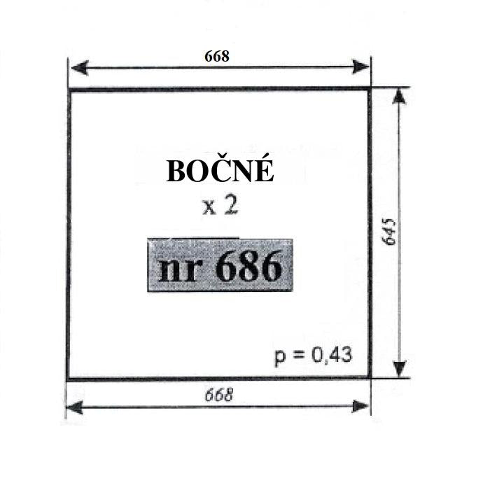 Bočné sklo — NR.686