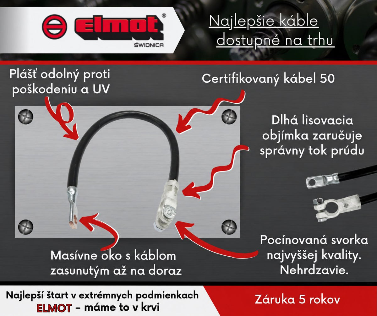 Vedenie spojka akumulátorov 1150mm Ursus C-360 Premium - Elmot