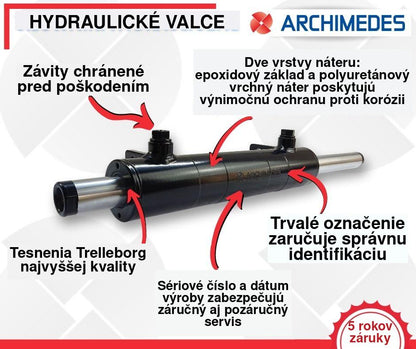 Valec (valec) jednostranný - hydraulické vyhotovenie — CJ2F50/40/500A