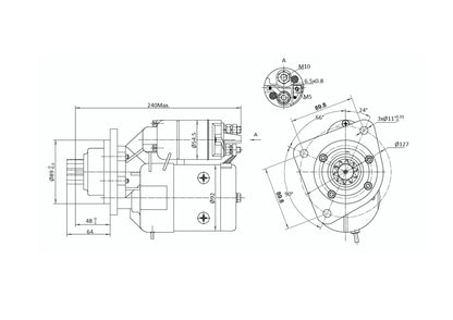 Štartér s reduktorom typu Magneton John Deere 9142745 ELMOT