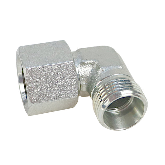 Spojka – hydraulická spojka – koleno 90°, matica K AB M18x1,5 – M18x1,5 12L/12L metrická – fotografia 1 z 3 – SKU 38408