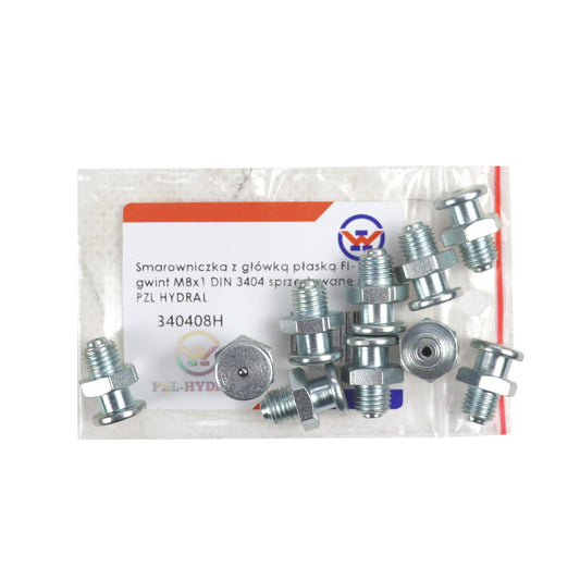 Maznica s hlavou plochou FI-12 závit M8x1 DIN 3404 PZL HYDRAL