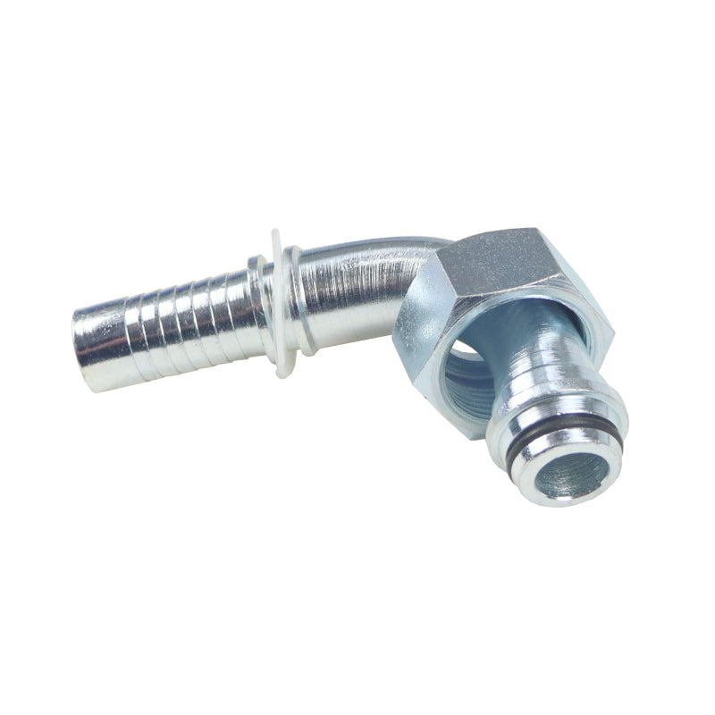 Metrická lisovacia koncovka - uhlové vyhotovenie vnútorný závit DKOL 90 DN16 18L M27x2 Premium - PZL-Hydral