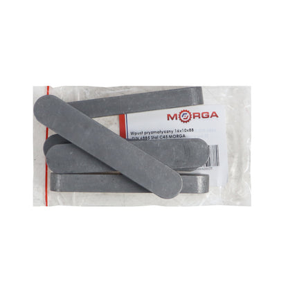 Tesné pero - 16x10x88 DIN 6885 oceľ C45 5041970/0 - Morga - prizmatické vyhotovenie