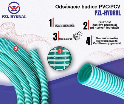 Hadica na fekálie pre cisternového prívesu PVC/PCV sací - DN110 - výtlačné vyhotovenie — PCV110HMB