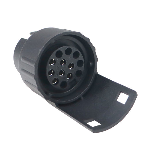 Adaptér redukcia sedla spojky 7/13 12/24V konektory Premium - Elmot - niklované vyhotovenie
