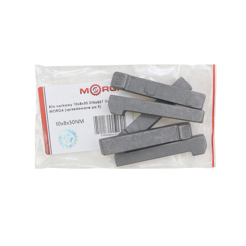 Klin s nosom 10x8x50 DIN6887 oceľ C45 - Morga
