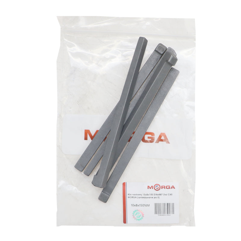 Klin s nosom 10x8x150 DIN6887 oceľ C45 - Morga