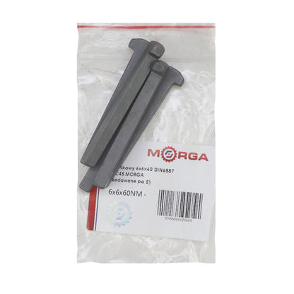 Klin s nosom 6x6x60 DIN6887 oceľ C45 - Morga