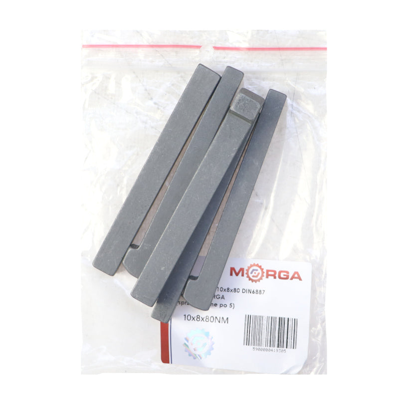 Klin s nosom 10x8x80 DIN6887 oceľ C45 - Morga