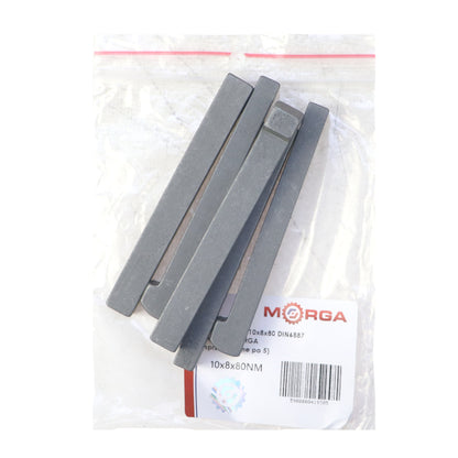 Klin s nosom 10x8x80 DIN6887 oceľ C45 - Morga