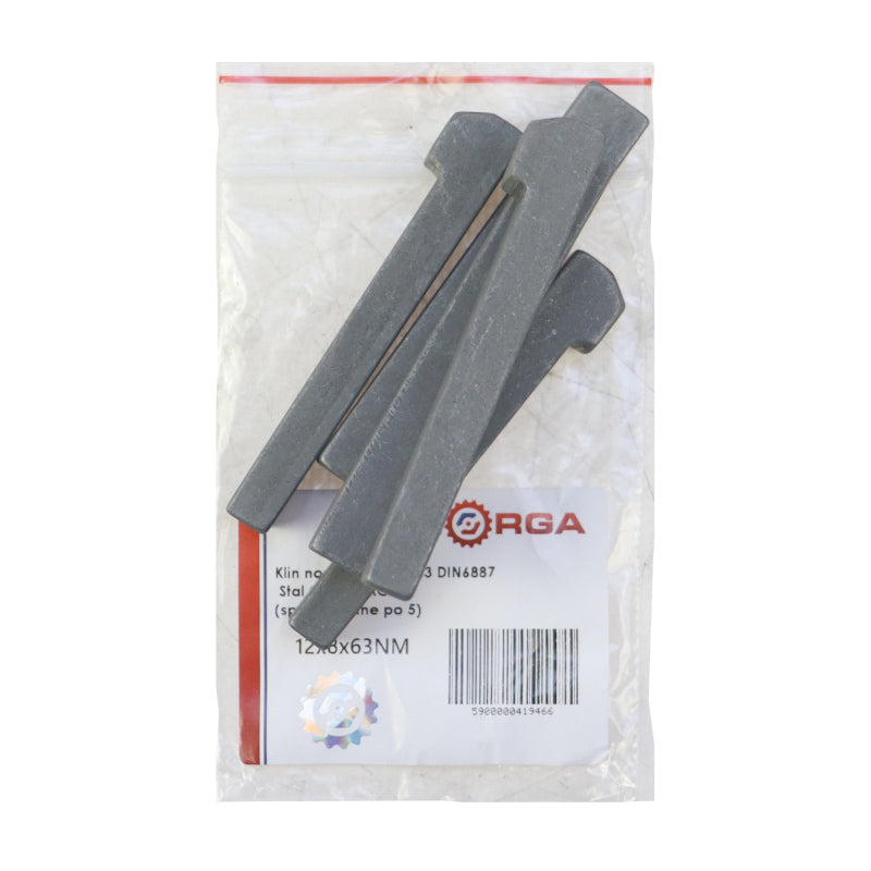 Klin s nosom 12x8x63 DIN6887 oceľ C45 - Morga