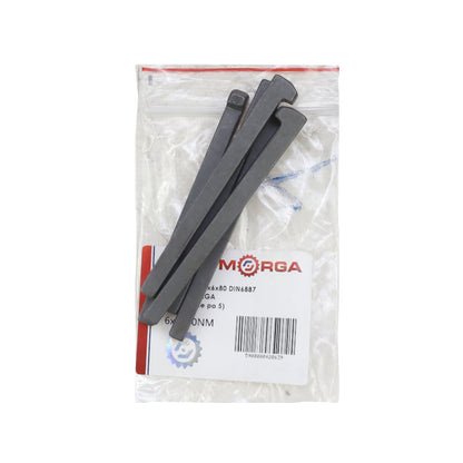 Klin s nosom 6x6x80 DIN6887 oceľ C45 - Morga