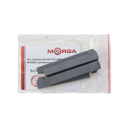 Klin s nosom 8x7x45 DIN 6885 oceľ C45 - Morga