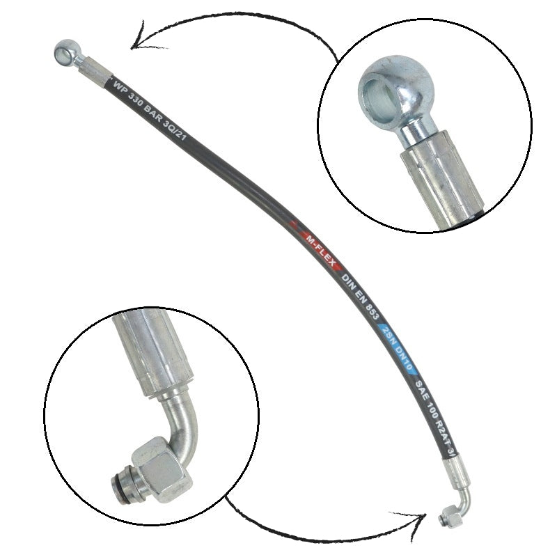 Hydraulické vedenie — Ursus, M18x1,5, DN10, C-330 — PZL-Hydral — BO-10-620/2SN