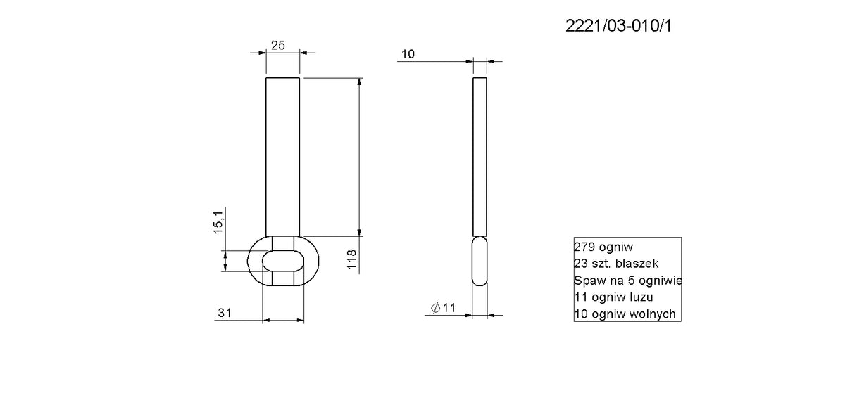 Reťaz — C-40 — Rolmus — 222103010/1