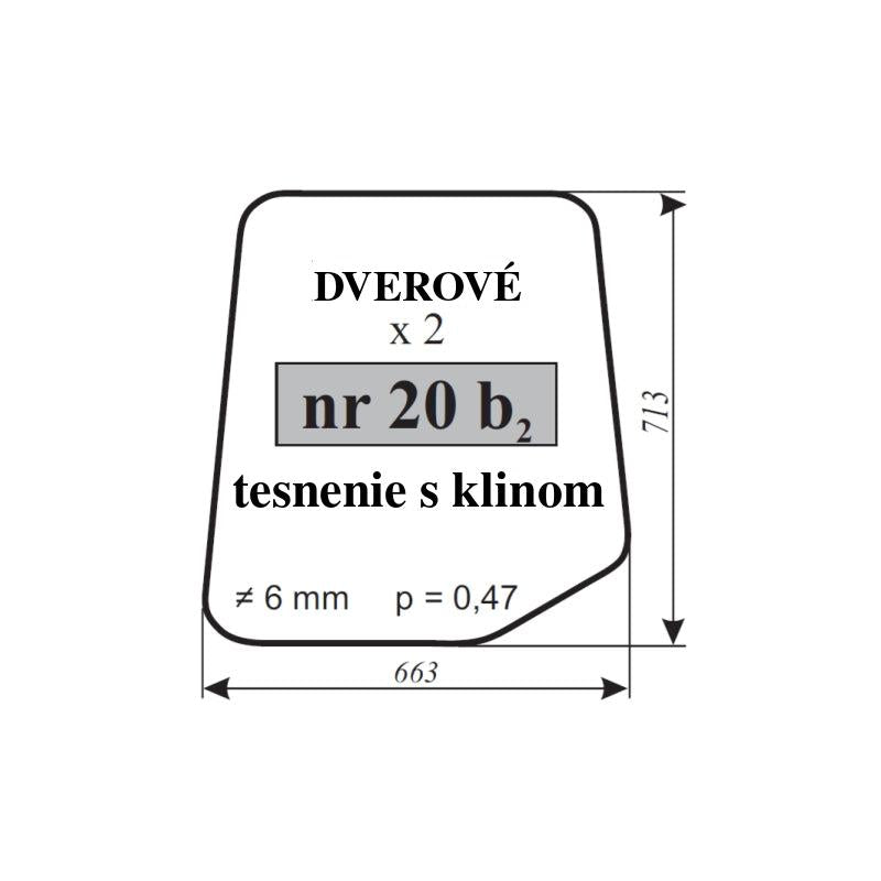 Sklo dverí — NR.20b2