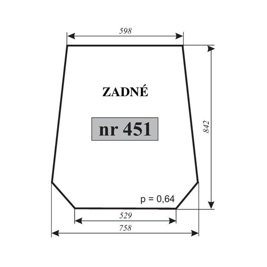 Zadné sklo - Ursus 3502 starý typ