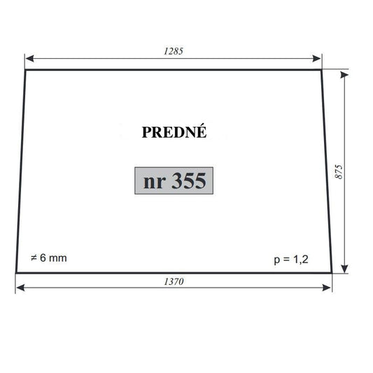 Predné sklo - Zetor 7211